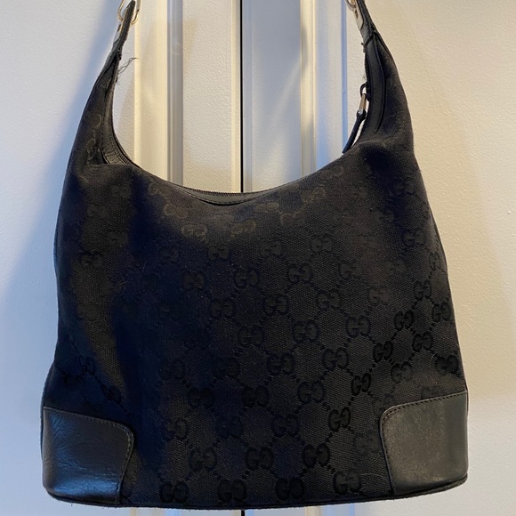 Gucci Handbags - Gucci monogram black denim and leather